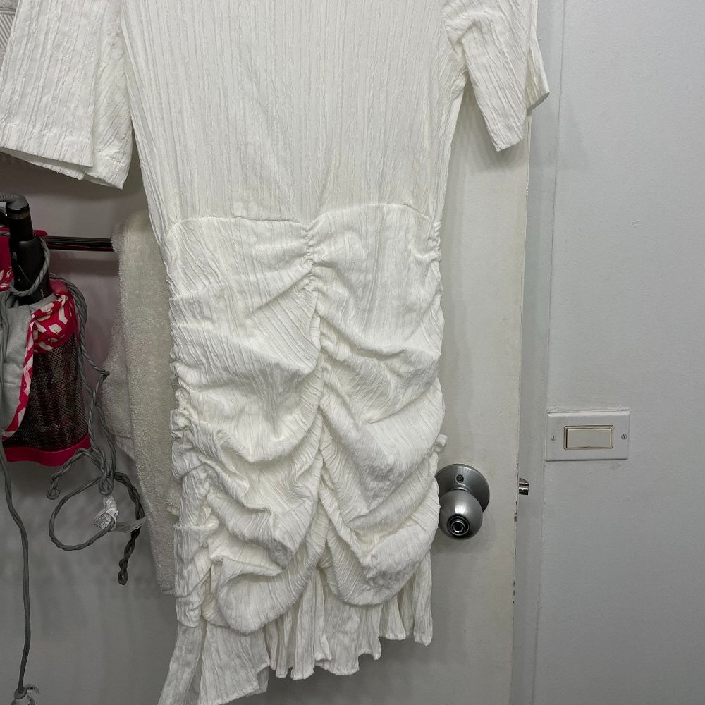 Cute ruffle shirred dress